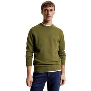 Tommy Hilfiger Pima Org Ctn Cashmere Crew Neck Mw0mw28046 Herentrui, groen (Putting Green)