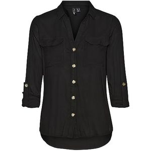 VERO MODA Geweven Blouse VMBUMPY met Plooien Zwart