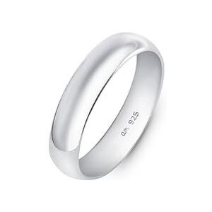 Amberta Herenring van 925 sterling zilver, herenring, massief zilver, gepolijst, breedte 5, 6, 8 mm, eenvoudige trouwring