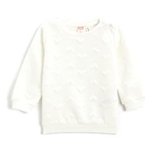 Koton Textured Sweatshirt met ronde hals met lange mouwen voor baby's, meisjes, Ecru (010)