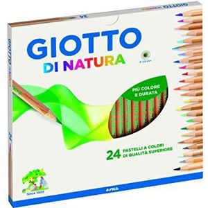 Giotto 240700 - Natura pennenetui met 24 kleurrijke potloden