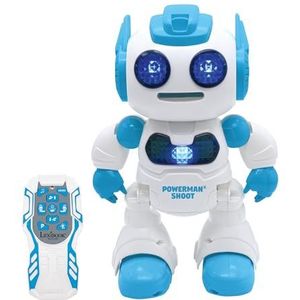Lexibook, Powerman® Shoot - Mijn eerste disc-launcherrobot, programmeerbare robot, dans en speelt muziek, geluids- en lichteffecten, 12 schuimrubberen schijven, ROB17