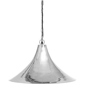New Buyer Bazaar industriële kegelvormige hanglamp met moderne ijzeren lampenkap, zilverkleurig, E27, 40 W, LED
