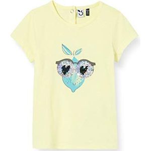 3 Pommes T-shirt voor baby's, meisjes, geel (lichtgeel 722)