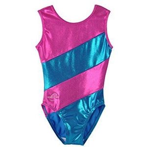 Obersee Gymnastiekpak voor meisjes, roze diagonaal