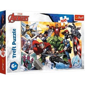 Trefl, Puzzel, de kracht van de Avengers, 100 stukjes, Disney Marvel The Avengers