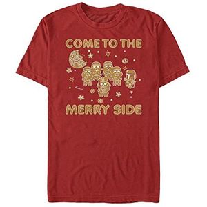 Star Wars Gingerbread Side Organic T-shirt met korte mouwen, Rood