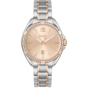 BOSS Analoog kwartshorloge voor dames met roestvrijstalen armband in twee kleuren - 1502622, armband