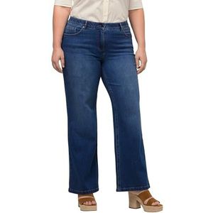 Ulla Popken Marlenejeans Marlenejeans grande taille pour femme Grande taille Coupe large Taille confortable Coton bio Bleu foncé Denim 92 806288903-92, Denim bleu foncé, 36W / 34L