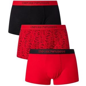 Emporio Armani puur katoen, verpakking van 3 stuks, Rosso/St Rosso/Nero