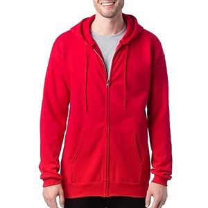 Hanes Pullover met capuchon voor heren, Diep Rood