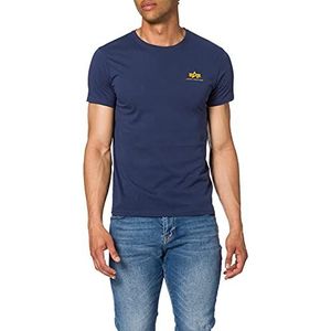ALPHA INDUSTRIES T Small Logo T-shirt voor heren, marineblauw (New Navy)
