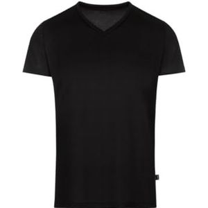 Trigema Heren V-shirt van 100% lyocell, zwart (008)