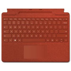 MICROSOFT Microsoft Surface Pro Signature Keyboard rood Microsoft Cover Port QWERTY Spaans