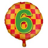 Happy Foil Ballonnen, 6 jaar, 6 stuks