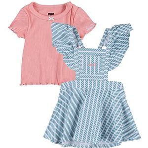 Levi's Peaches N Cream Baby meisjes T-shirt en rok set 2-delig 12 maanden, Peaches N Cream