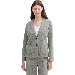 TOM TAILOR Blazer pour femme, 36596 – Boucle à chevrons gris, L