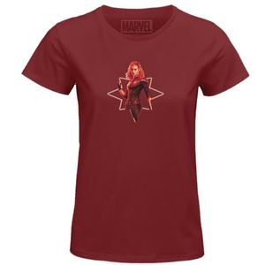 Marvel Womavlsts016 T-shirt voor dames (1 stuk), Bourgondië, XL