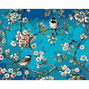 ZUTY 1394230 Schilderen op nummer, 2 vogels, zittend, 40 x 50 cm, zonder lijst