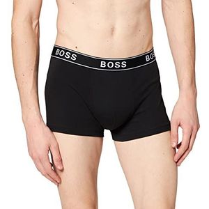 BOSS Trunk Unwrapped boxershorts voor heren van elastisch biologisch katoen met logo op de tailleband, Zwart 1