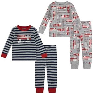 Huggies Little Hugs Ensemble de pyjama pour bébé garçon, Gris chiné/bleu, 12 mois