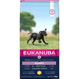 Eukanuba - Grande Race droogvoer voor puppy's – 100% compleet en uitgebalanceerd; zonder kunstmatige aroma's, kunstmatige kleurstoffen toegevoegd; rijk aan kip – calcium FOS DHA – afsluitbare zak van 15 kg