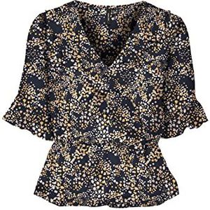 Vero Moda Vmdora Kaya 2/4 Wrap Top Wvn Ga Top Dames, Navy Blazer/Aop: Dora