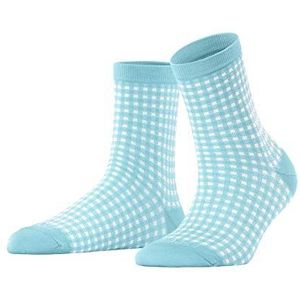 ESPRIT Checks Lyocell damessokken, zwart, blauw, vele andere kleuren, versterkte sokken met ruitpatroon, ademend, meerkleurig, 1 paar, blauw (China Blue 6013) 35-38 EU, Blauw (China Blue 6013)