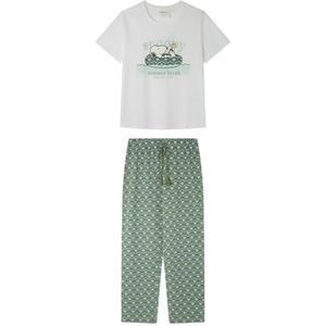 Women'secret Oasis Pyjama, lang, multi, pyjamaset voor dames, ZOMER WIT