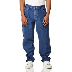 Dickies Charpentier Jeans Casual Straight Fit ""ر Timmerman Jeans Casual Straight Fit Heren Jeans (1 stuk), Stonewashed Indigo Blauw