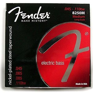 Fender® Super 8250 M 4-snaren van vernikkeld staal voor bas, 040/110 TW