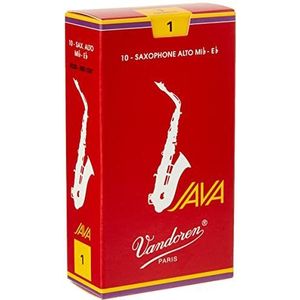 Vandoren SR261R Java bladeren voor oudsaxofoon 1, rood, 10 stuks