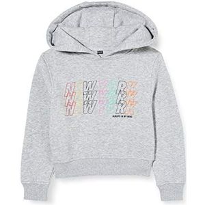 Mister Tee Kids New York Cropped Hoody voor meisjes met capuchon, grijs (Heather Grey 00431)