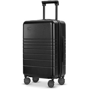 ETERNITIVE - Koffer | polycarbonaat en ABS | Harde koffer met TSA-slot | 360° rolkoffer, zwart., Middelgrote koffer