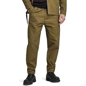 G-STAR RAW Heren Slip Unisex Pleated Chino Relaxed, Groen (Dark Olive D20147-d190-c744)