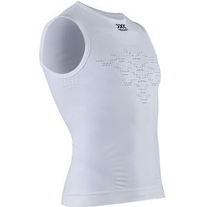 X-BIONIC Energizer 4.0 Light Singlet T-shirt voor heren, Arctic White/Dolomite Grijs