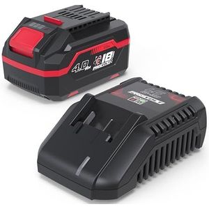 Güde LGAP 18-3040 P oplader en accu starterset (18 V Li-Ion, 4 Ah accu en 3 A snellader, 72 Wh batterijvermogen, antislip rubber, capaciteitsindicator,