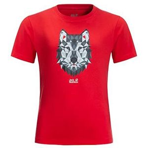 Jack Wolfskin Brand Wolf T K T-shirt Unisex kinderen, Peak Red