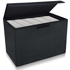 Leffis Opvouwbare opbergdoos voor strips, 39,4 x 19,1 x 28,7 cm, met deksel voor 150 strips