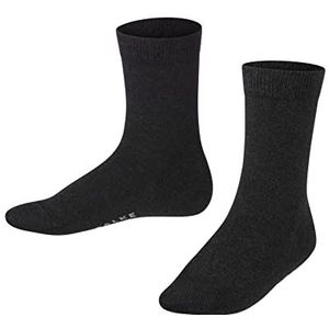 FALKE Family Unisex kindersokken katoen duurzaam milieuvriendelijk zwart grijs plus versterkte kleuren dun zonder patroon voor winter of zomer 1 paar, grijs (antraciet melange 3080)