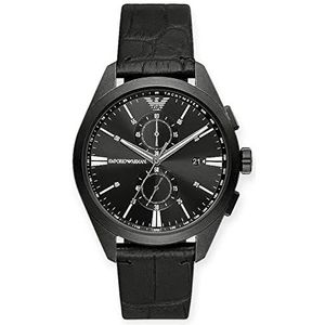 Emporio Armani Heren chronograaf quartz horloge met AR11483 armband zwart, zwart.