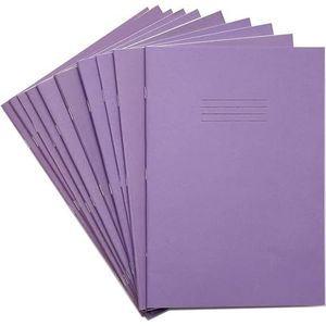 RHINO Briefpapier Werkboek | A4 | 80 pagina's | oefenboek vierkant 7 mm | paars | leermiddelen | schoolboeken | 10 stuks