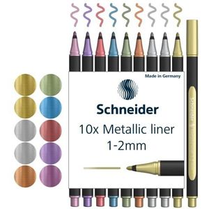 Schneider Paint-It Metallicliner 020 (lijndikte 1-2 mm) 10-delig etui gesorteerd