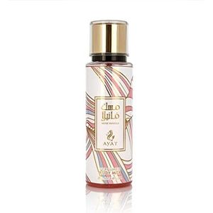 Ayat Parfum Geurnevel Musk Vanilla 250 ml – mist voor het lichaam met oosterse geuren – Arabische geur voor dames en heren – gemaakt in Dubai (musk-vanille)