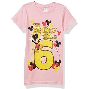 Disney T-shirt Mickey & Friends 6 Year Old Birthday Girls, roze, XS, Roze