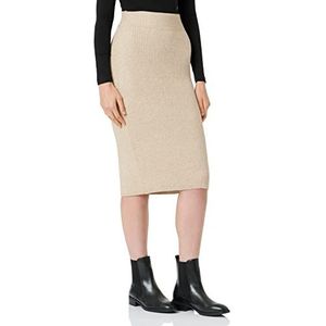 VILA Gebreide Midi Rok VIRIL Beige