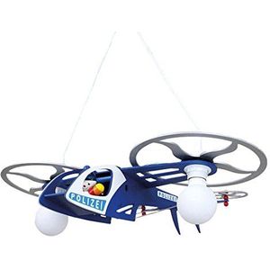 Elobra SLV ELO-127988 Hanglamp met helikopter, 2 lampen, blauw/zilver/wit