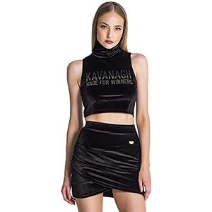 Gianni Kavanagh Black Power Crop Fashion Vest voor dames, zwart.
