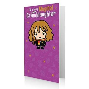 Danilo Promotions Ltd Harry Potter HP027 verjaardagskaart voor kleinkinden, opschrift ""To A Truly Magical Granddaughter"", violet