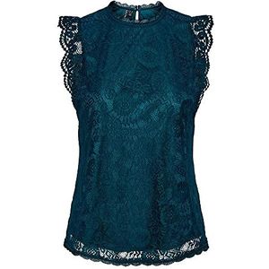 PIECES Pcolline SL Lace Top Noos BC T-shirt voor dames, Reflecterende pond